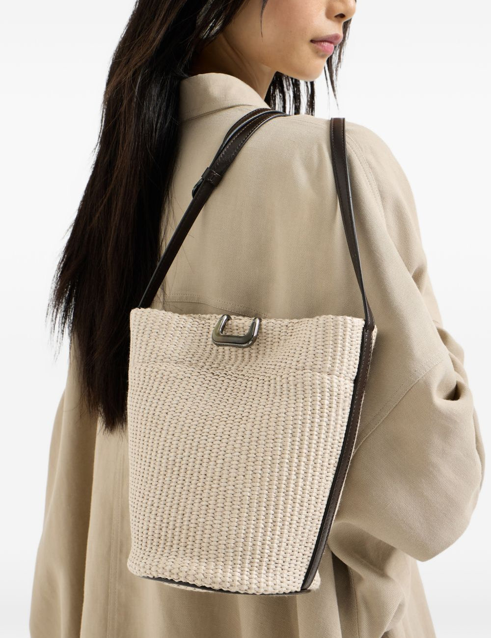 Borsa a secchiello Sartorial in avorio Brunello Cucinelli - donna 