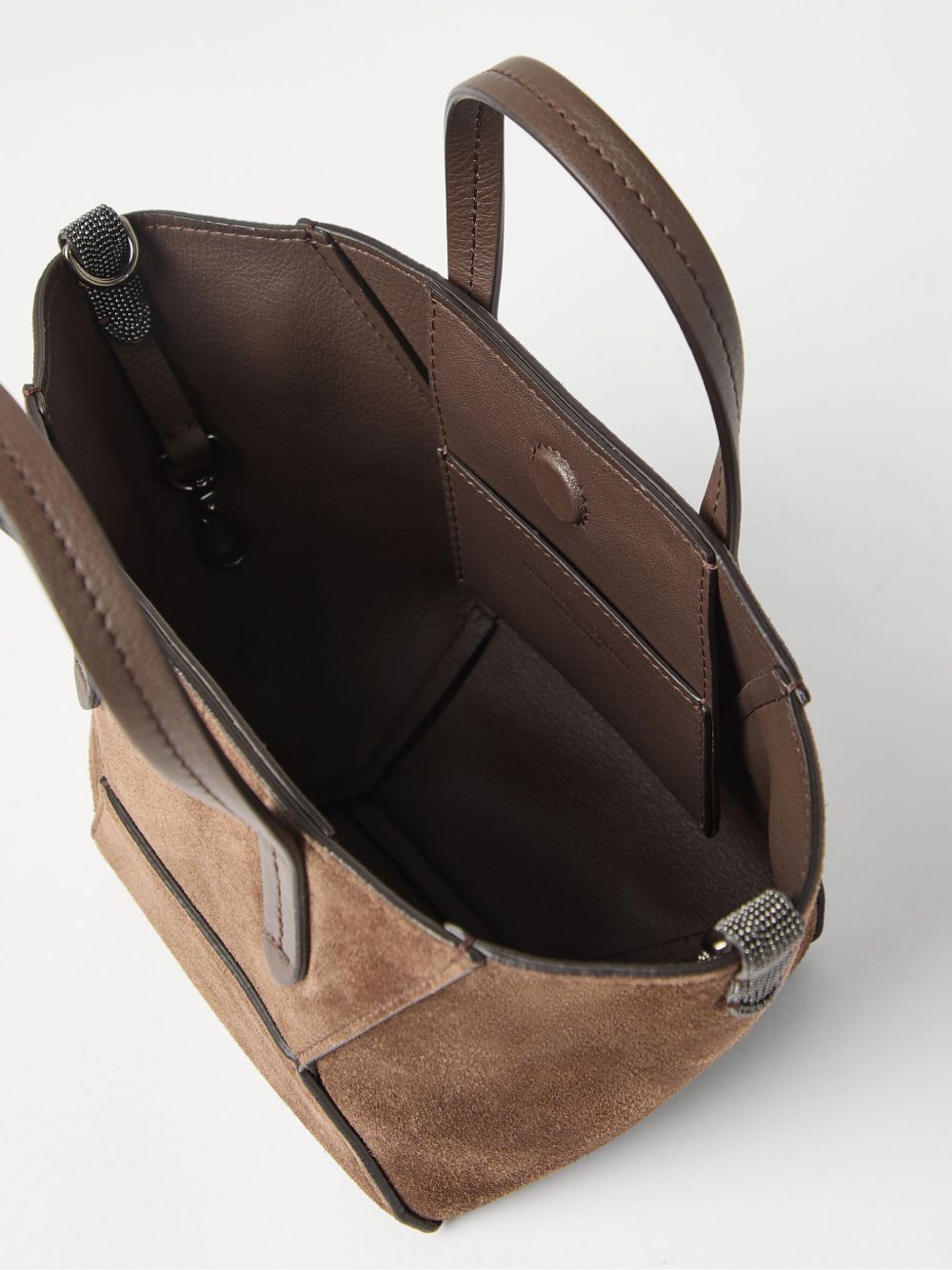 Borsa a tracolla BC Duo mini in marrone Brunello Cucinelli - donna 