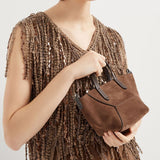 Borsa a tracolla BC Duo mini in marrone Brunello Cucinelli - donna 