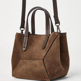 Borsa a tracolla BC Duo mini in marrone Brunello Cucinelli - donna 