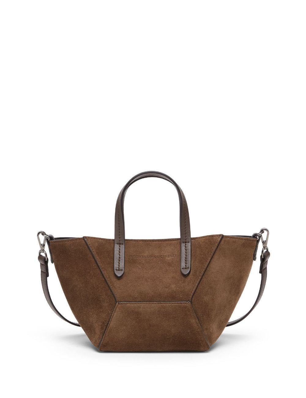 Borsa a tracolla BC Duo mini in marrone Brunello Cucinelli - donna 