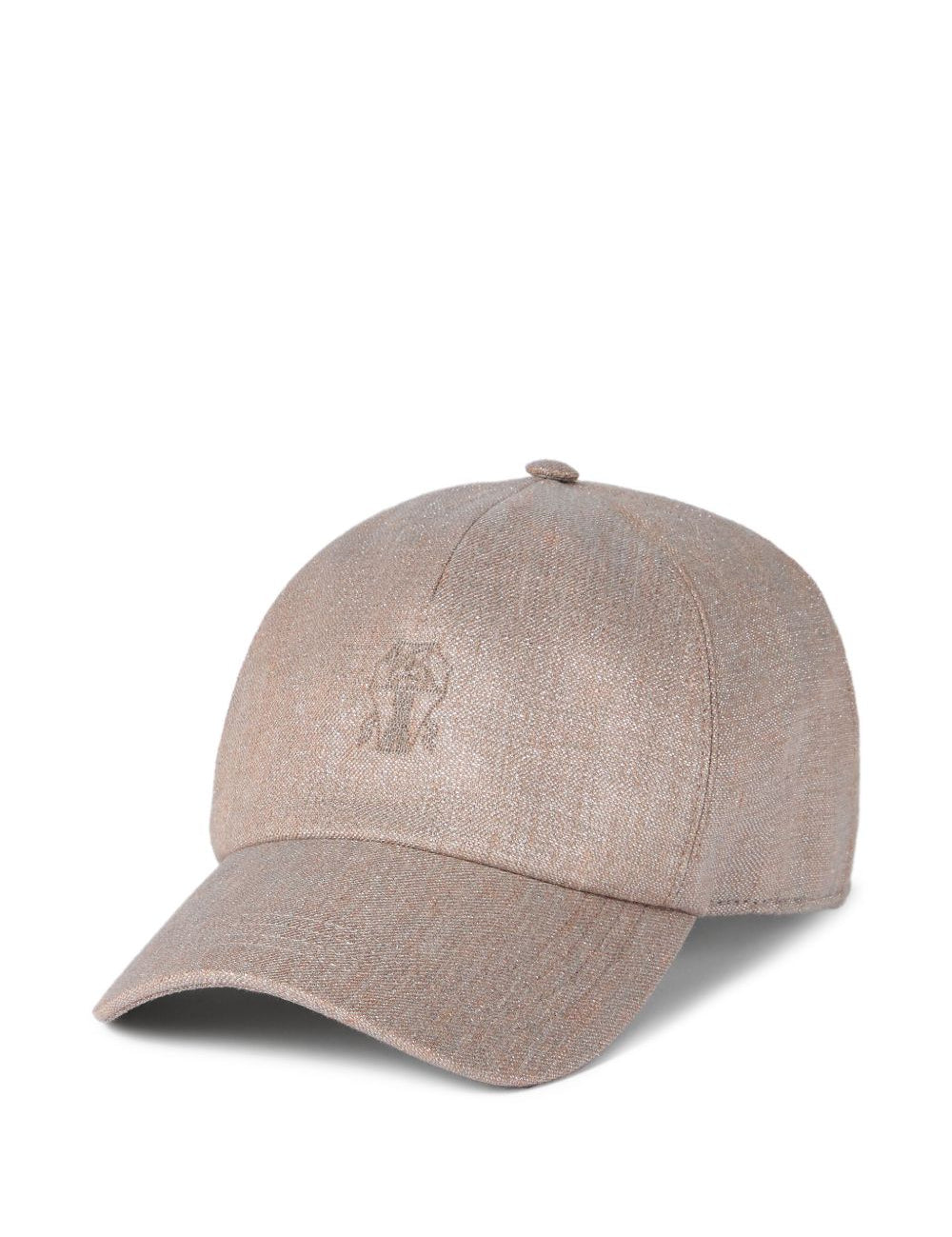 Cappello da baseball con logo in beige Brunello cucinelli - donna 