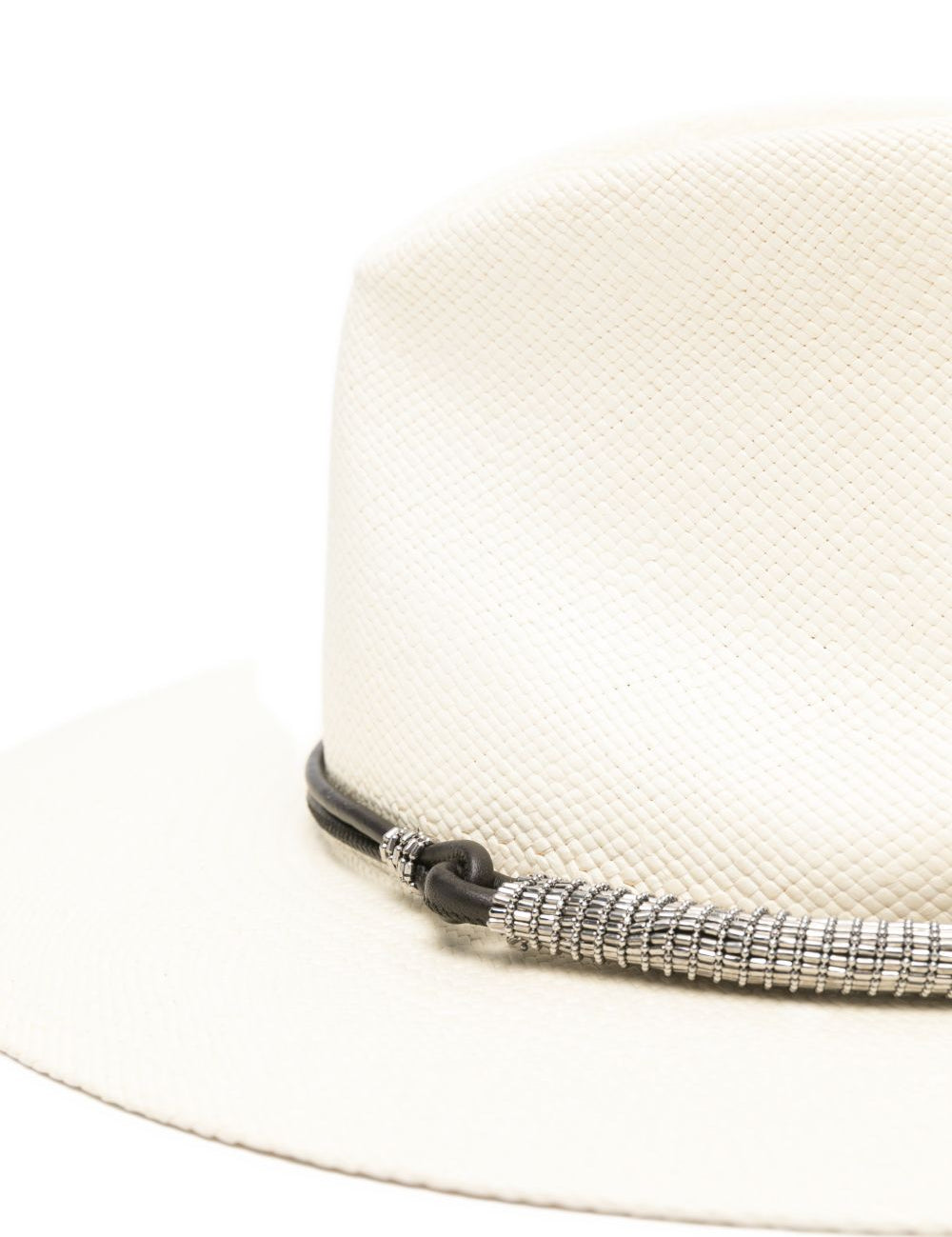 Cappello fedora con decorazioni in bianco Brunello cucinelli - donna 