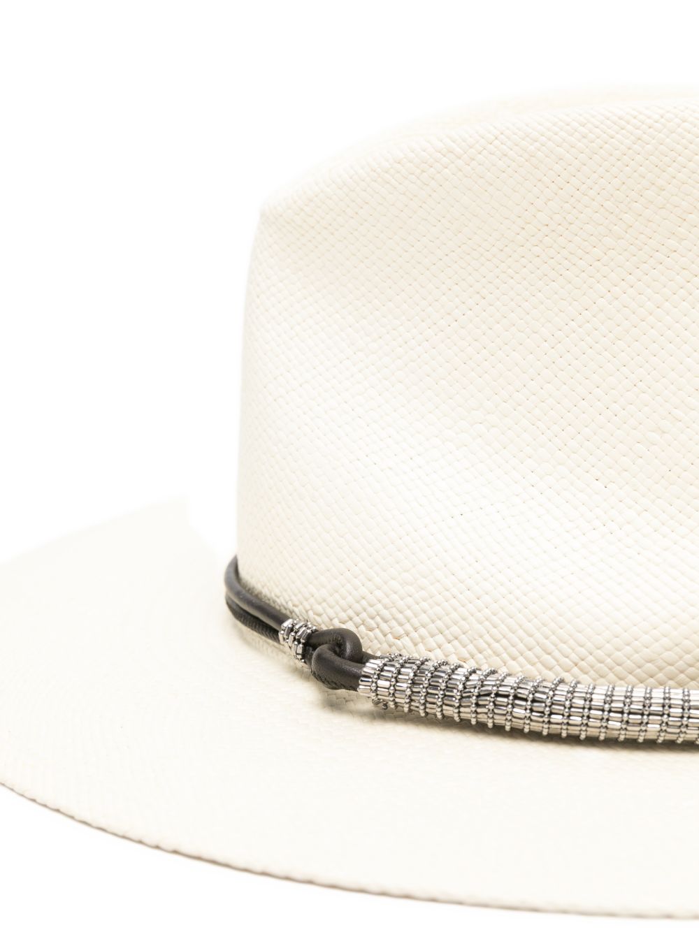 Cappello fedora con decorazioni in bianco Brunello cucinelli - donna 