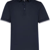 Polo a strati in blu Brunello cucinelli - uomo 