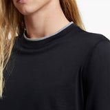 T-shirt a strati in blu Brunello cucinelli - uomo 