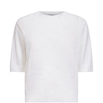 T-shirt decorata con paillettes  in bianco Brunello cucinelli - donna 
