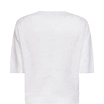 T-shirt decorata con paillettes  in bianco Brunello cucinelli - donna 