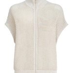 Cardigan con zip in bianco Brunello cucinelli - donna 