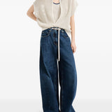 Cardigan con zip in bianco Brunello cucinelli - donna 