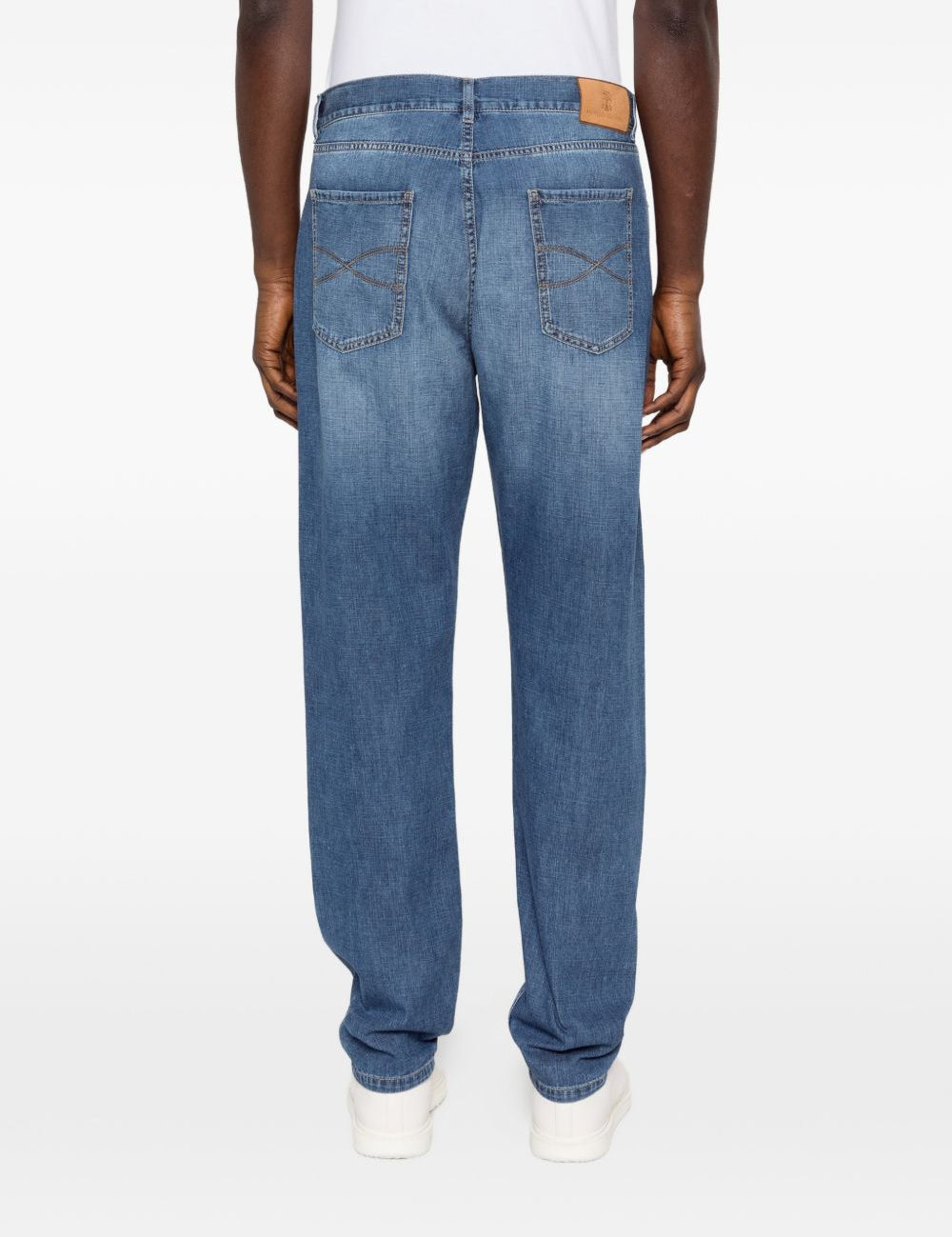 Jeans dritti in blu Brunello cucinelli - uomo 