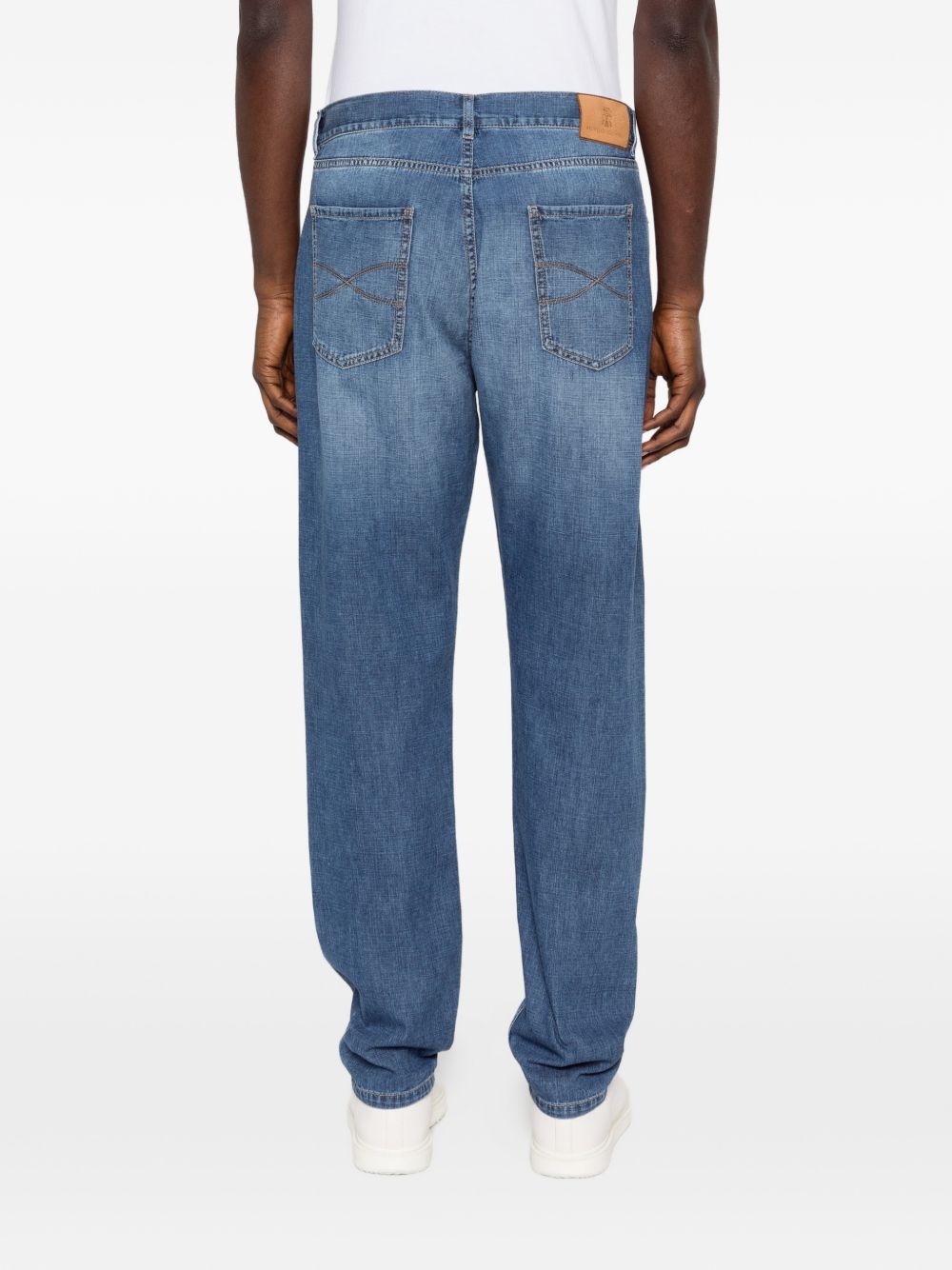 Jeans dritti in blu Brunello cucinelli - uomo 