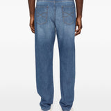 Jeans dritti in blu Brunello cucinelli - uomo 