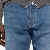 Jeans dritti in blu Brunello cucinelli - uomo 
