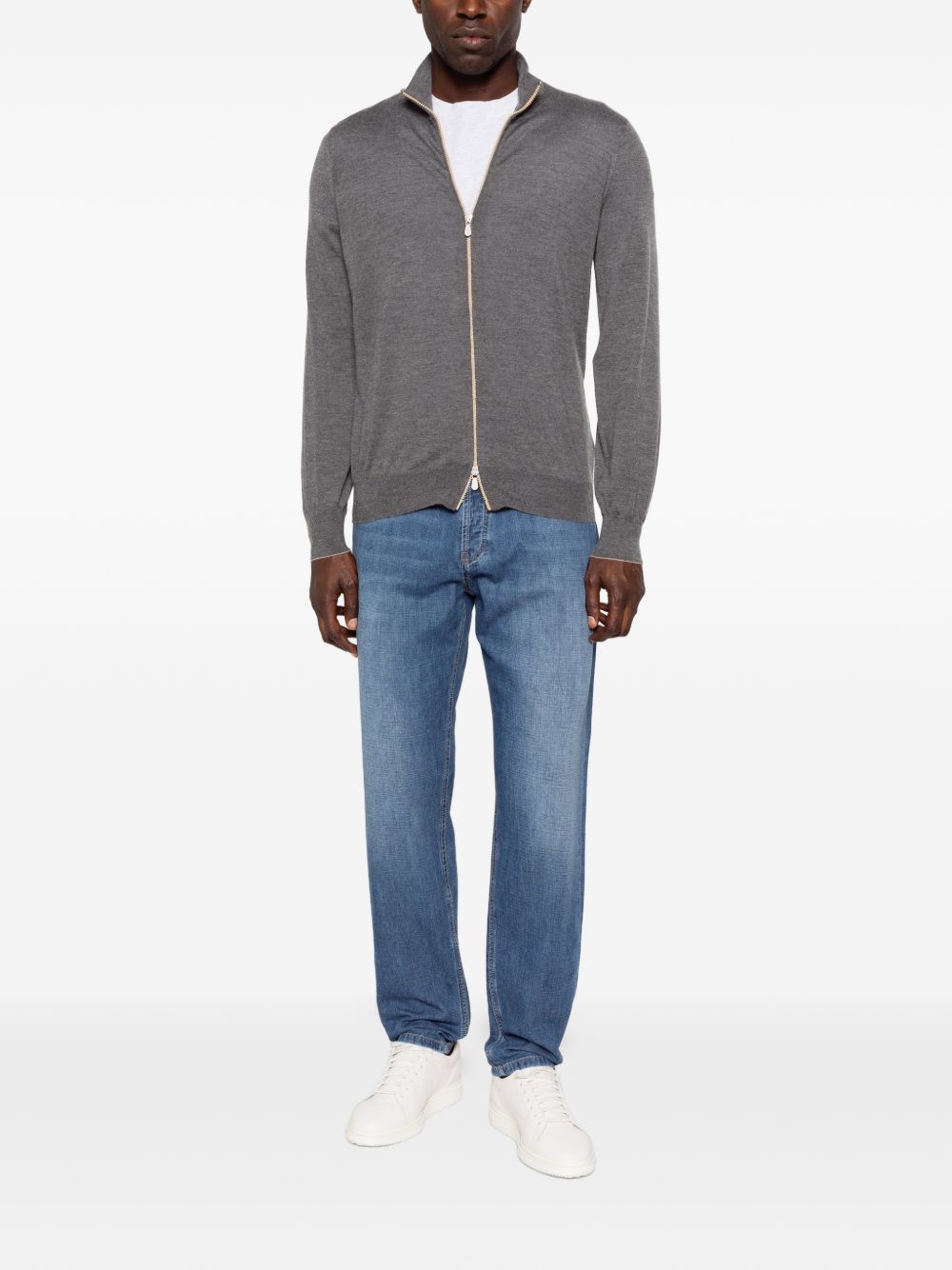 Jeans dritti in blu Brunello cucinelli - uomo 