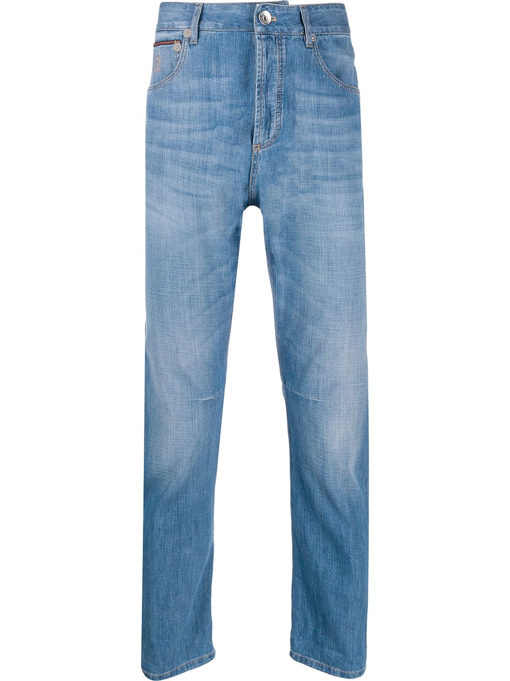 Jeans dritti in blu Brunello cucinelli - uomo 