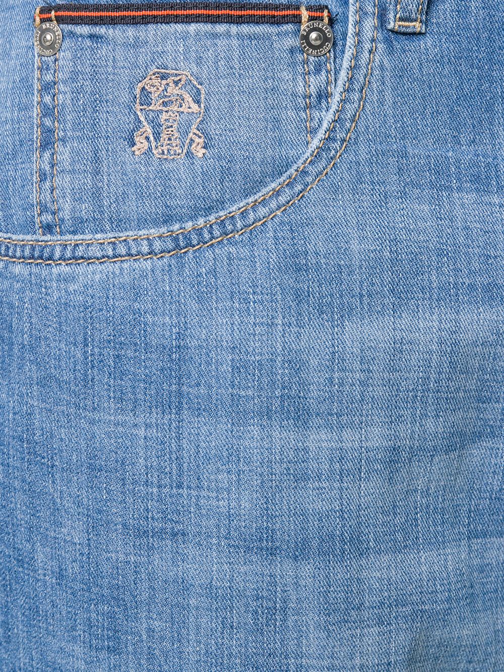 Jeans dritti in blu Brunello cucinelli - uomo 