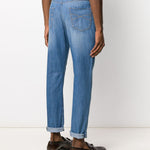 Jeans dritti in blu Brunello cucinelli - uomo 