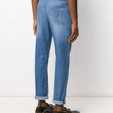 Jeans dritti in blu Brunello cucinelli - uomo 