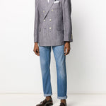 Jeans dritti in blu Brunello cucinelli - uomo 