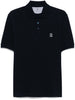Polo con ricamo in nero Brunello cucinelli - uomo