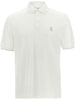 Brunello Cucinelli men's white polo shirt with logo print