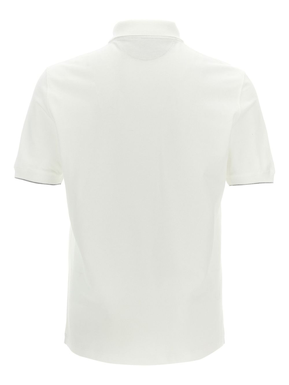 Polo con stampa logo in bianco Brunello cucinelli - uomo 
