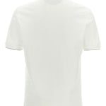Polo con stampa logo in bianco Brunello cucinelli - uomo 