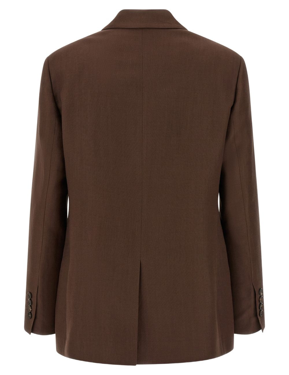 Blazer doppio petto con revers a lancia in marrone Brunello cucinelli - uomo 