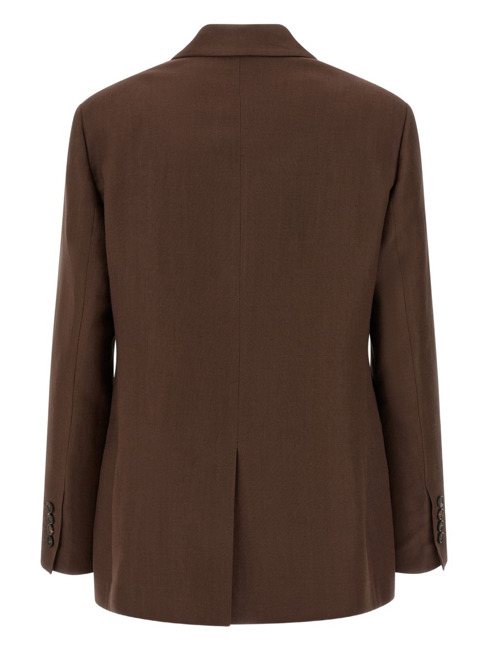 Blazer doppio petto con revers a lancia in marrone Brunello cucinelli - uomo 