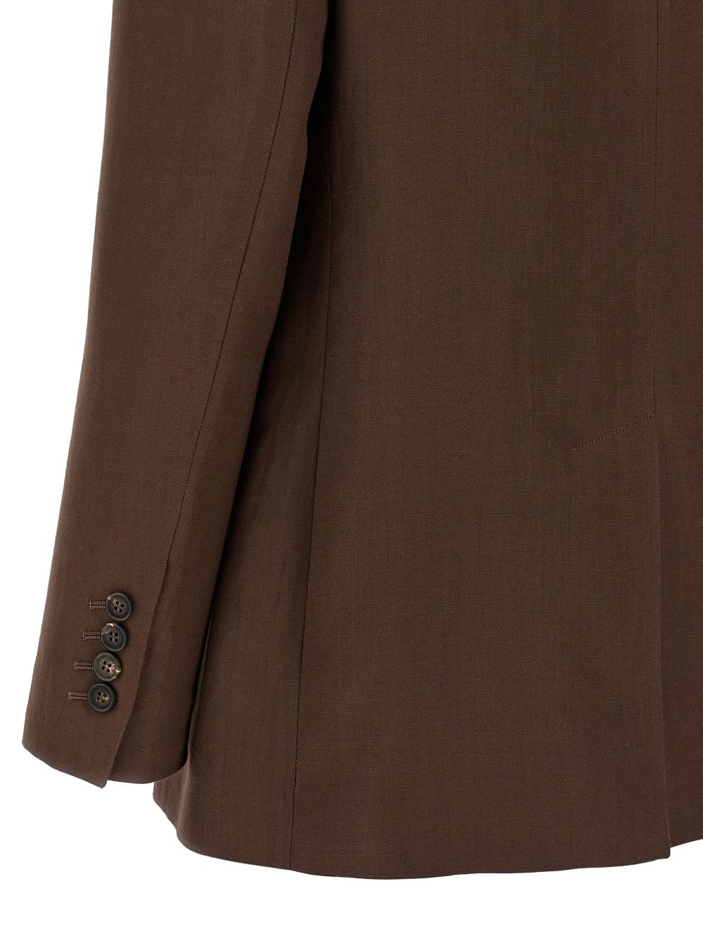 Blazer doppio petto con revers a lancia in marrone Brunello cucinelli - uomo 