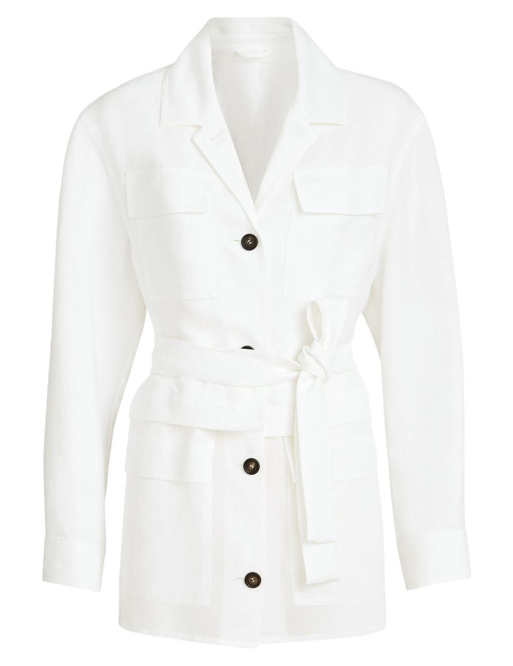 Giacca con cintura in bianco Brunello cucinelli - donna 