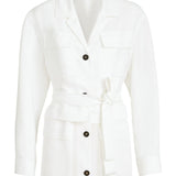 Giacca con cintura in bianco Brunello cucinelli - donna 