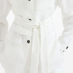 Giacca con cintura in bianco Brunello cucinelli - donna 