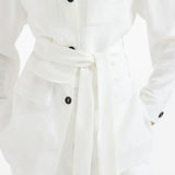 Giacca con cintura in bianco Brunello cucinelli - donna 