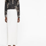 Gonna maxi con spacco in bianco Brunello cucinelli - donna 