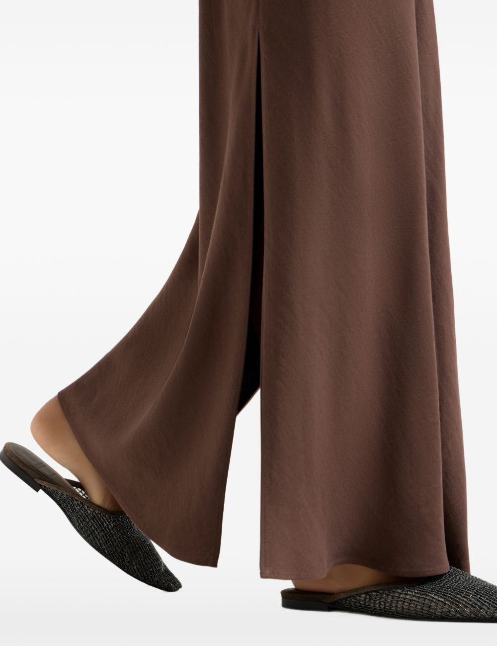 Gonna maxi con spacco in marrone Brunello cucinelli - donna 