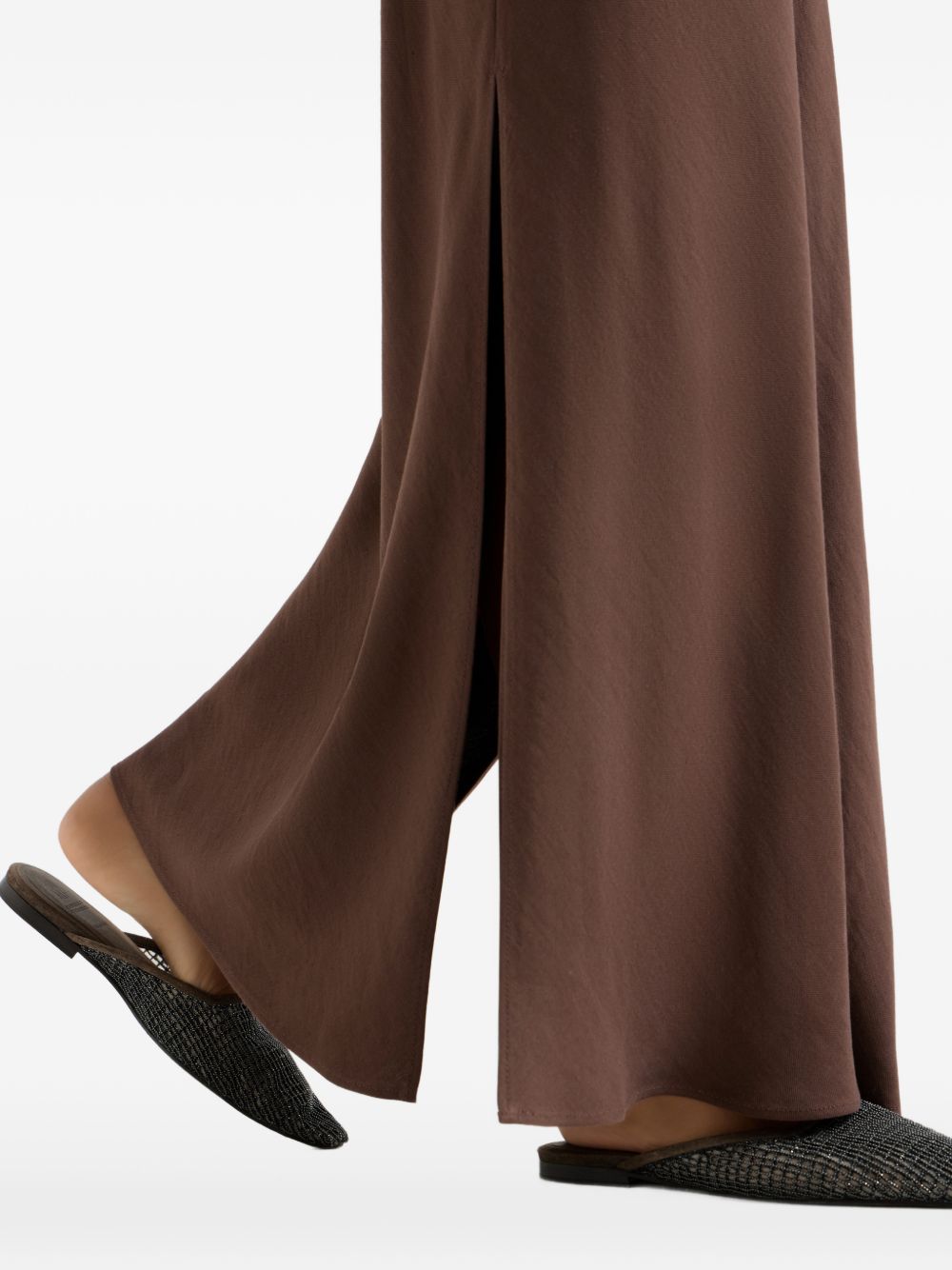 Gonna maxi con spacco in marrone Brunello cucinelli - donna 