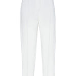 Pantaloni crop con dettaglio a righe in bianco Brunello cucinelli - donna 