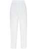 Brunello Cucinelli women's white striped detail crop trousers