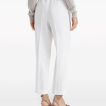 Pantaloni crop con dettaglio a righe in bianco Brunello cucinelli - donna 