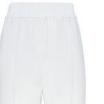 Pantaloni crop con dettaglio a righe in bianco Brunello cucinelli - donna 
