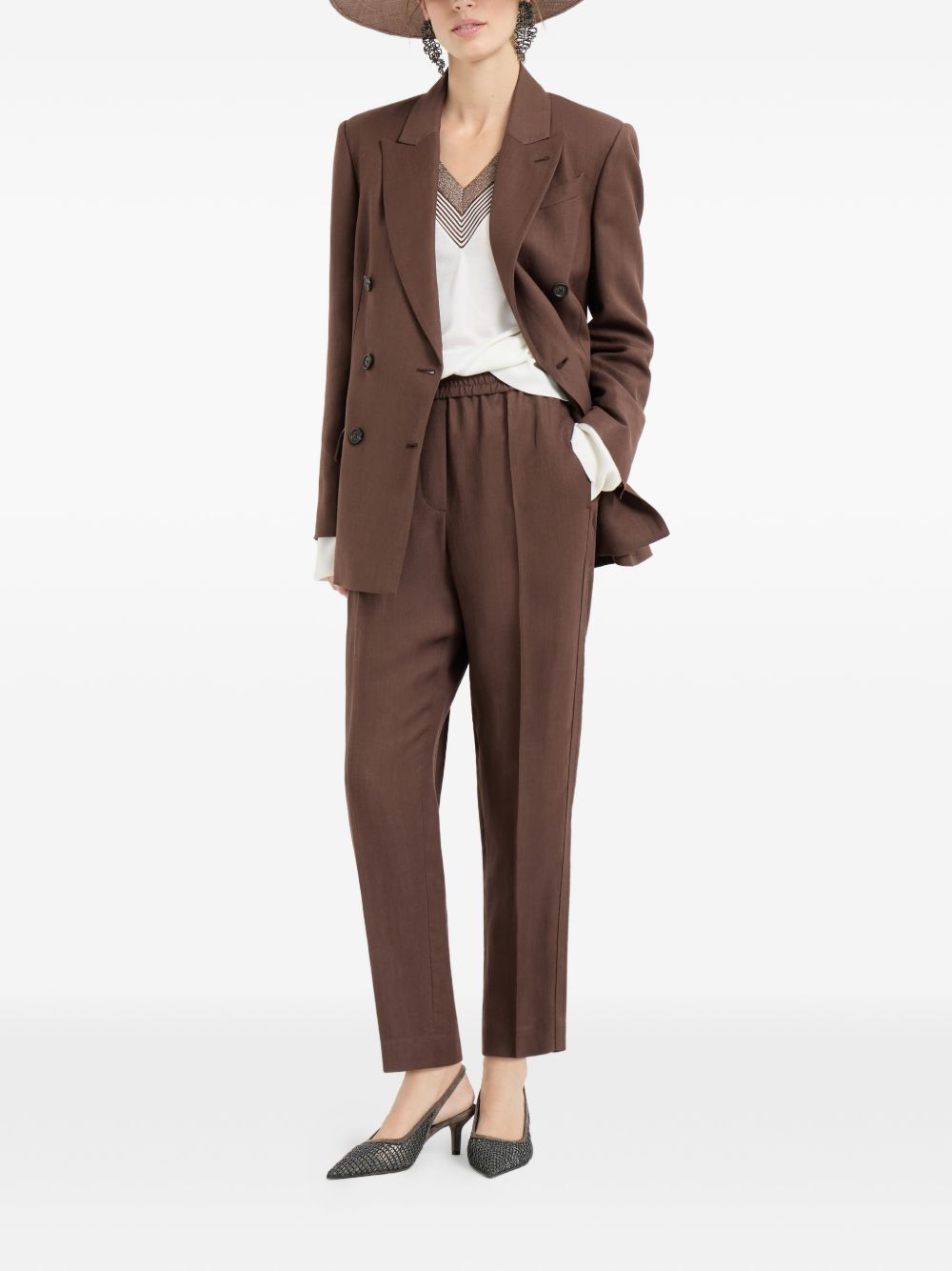 Pantaloni ampi in nero Brunello cucinelli - donna 