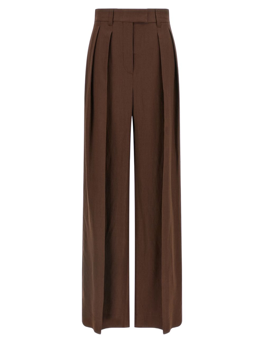 Pantaloni plissé in marrone Brunello cucinelli - donna 
