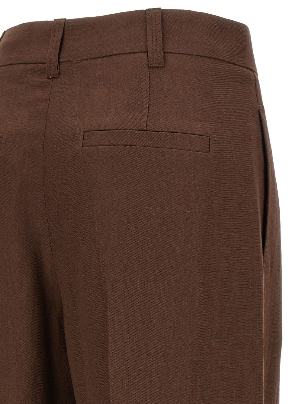 Pantaloni plissé in marrone Brunello cucinelli - donna 