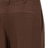 Pantaloni plissé in marrone Brunello cucinelli - donna 