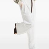 Pantaloni a gamba ampia in bianco Brunello cucinelli - donna 