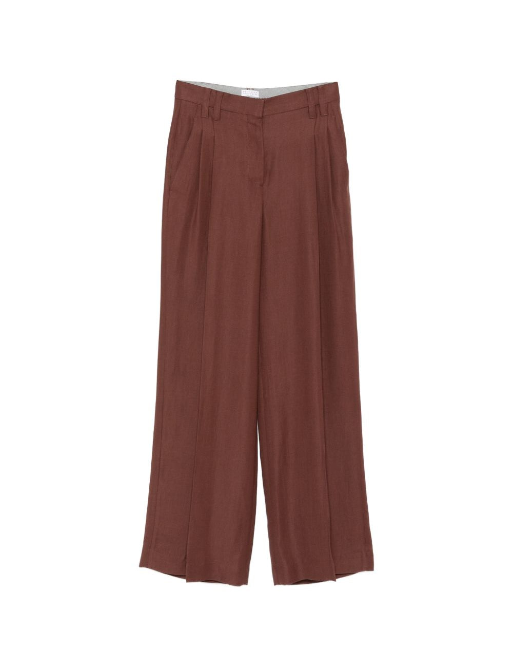 Pantaloni plissé in marrone Brunello cucinelli - uomo 