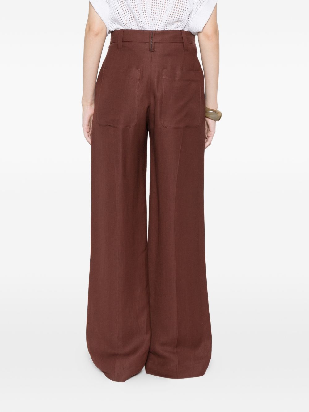 Pantaloni plissé in marrone Brunello cucinelli - uomo 