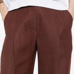 Pantaloni plissé in marrone Brunello cucinelli - uomo 